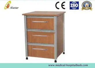 3 Drawers Wooden Material Hospital Bedside Cabinet Hospital