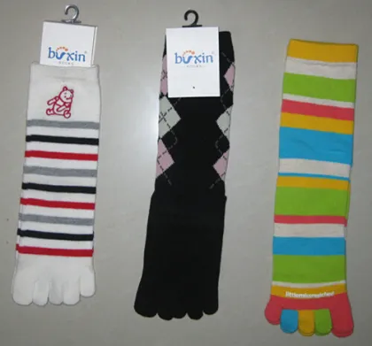 Colorful Five Toe Sock Knee Toe Sock Cotton Five Toe Socks