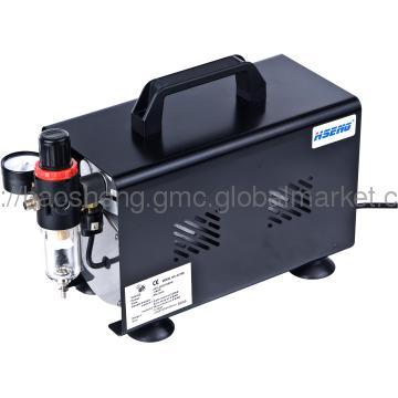 Twin Piston Airbrush Compressor with Cover AS19B