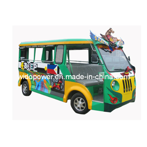 Hhdpower 14 Seats Sightseeing Car/Electric Jeeps/City Bus