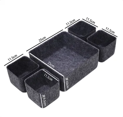Felt Storage Bins and Organizers: Separators, Tool Containers, and Desk Organizers