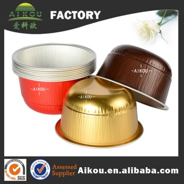 Macarons colorful aluminum foil 5oz baking cups souffle cup with lid