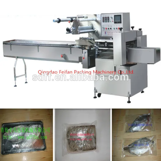 Automatic Horizontal Fish, Seafood Flow Packaging Machine