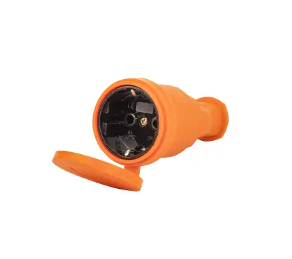 IP44 European Plug French Rubber IP44 Waterproof Outdoor Electric Plug