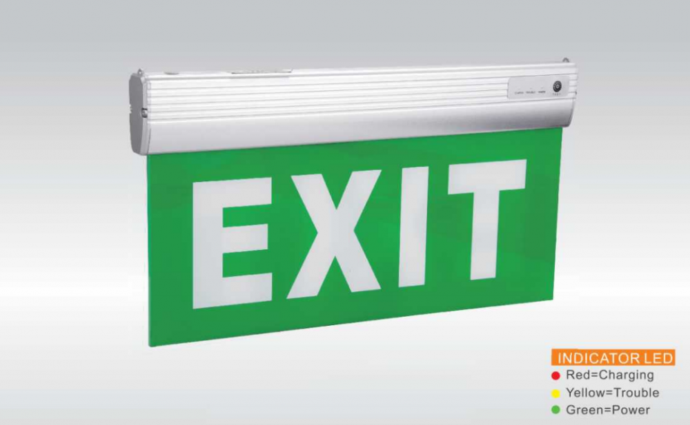 exit sign for aluminum acrylic