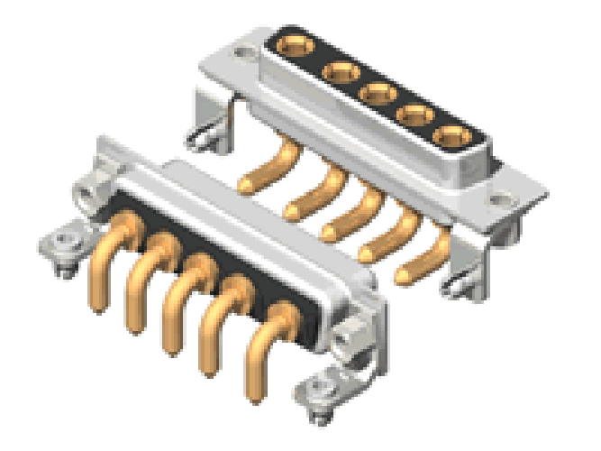 5W5 High Power Combo D-Sub Right Angle