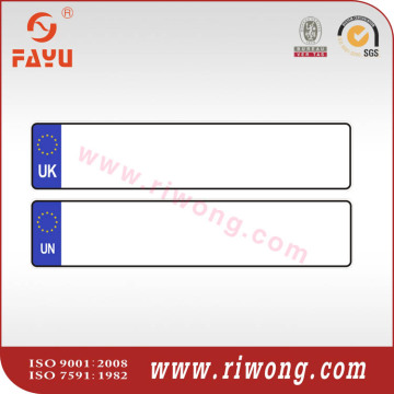 european flat/blank number plates for UN/UK