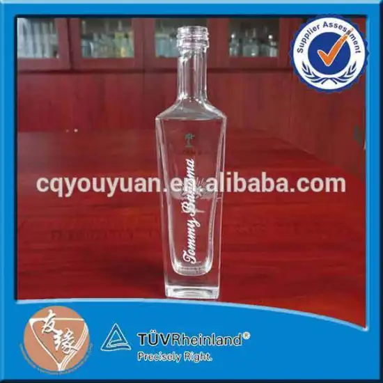 custom made refillable 50ml glass empty mini wine bottles