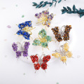 Quartz Crystal Butterfly Decoration Healing Crystal Chip Beads Ornament Home Decor Gifts