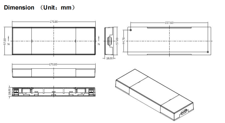 60W Flat Constant Voltage LED Driver