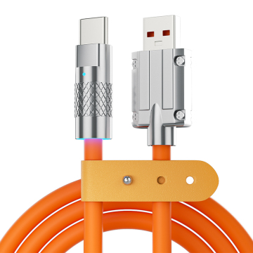 Cavo USB in lega di zinco in lega di zinco super veloce da 120w con indicatore LED