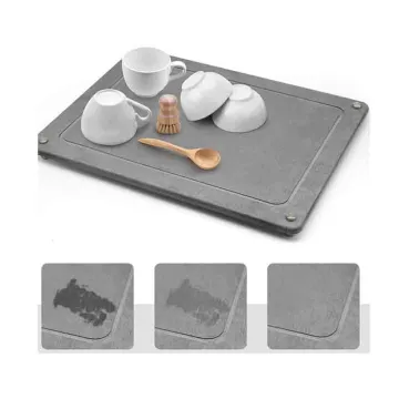 New Kitchen Gadgets: Heat Resistant Marble Stone Dish Drying Mat Pad