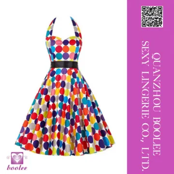 Hot sale summer fashion women sleeveless colorful short dresses