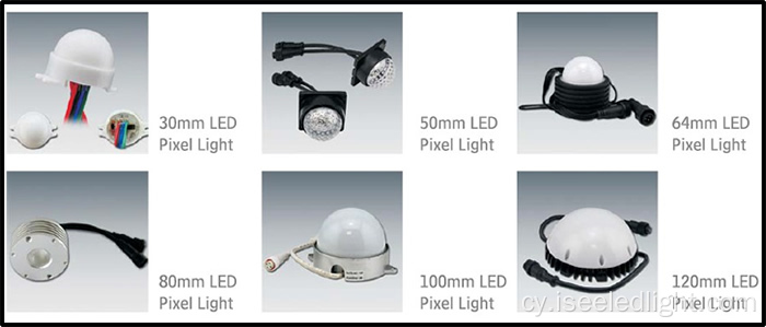 Goleuadau LED Cyfeiriadwy DMX Awyr Agored 30mm RGB5050 picsel
