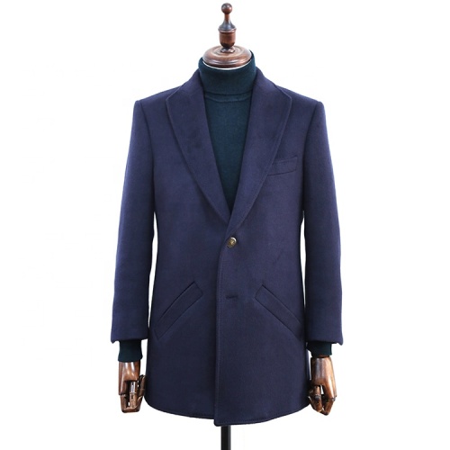 מעיל קשמיר חדש לגברים עם דש צעיף