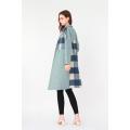 Irregular Plaid Woolen Coat