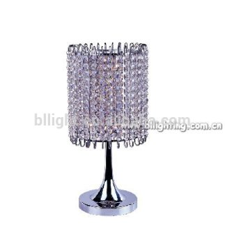 Chrome finish modern K9 crystal table lamp