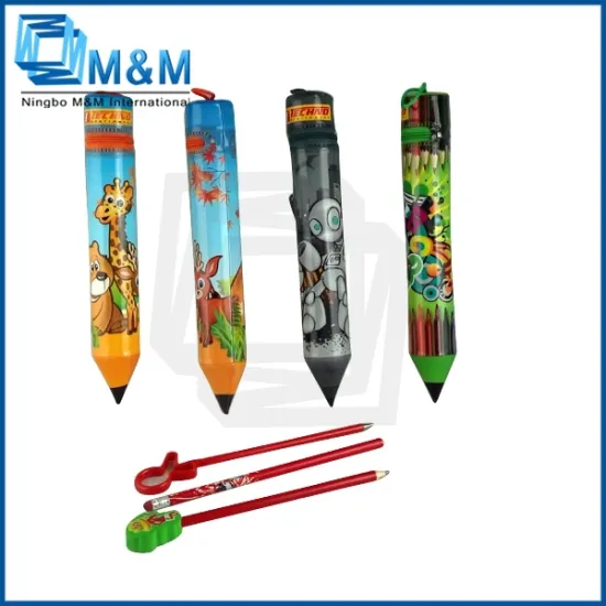 New Arrival Pencil Shaped PVC Pencil Case For School Supplies
