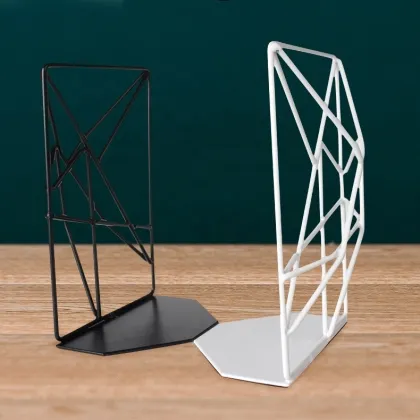 geometry table top bookcase decoration ironwork bookshelf