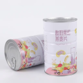 Latas redondas com tampas fáceis de abrir