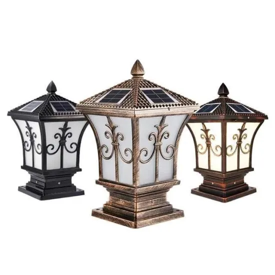 American-European Brass LED Outdoor Copper Glass Garden Column Light