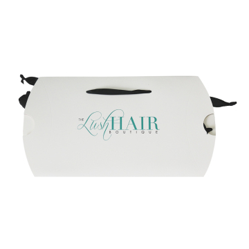 Benutzerdefinierte obere Marke Black Ribbon Paper Pillow Box