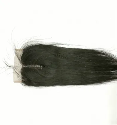 LAN DAISY for Black Women  4*4 T Part half hand made Closure Indian Human Hair Silky Straight Wave Hair  Toupee