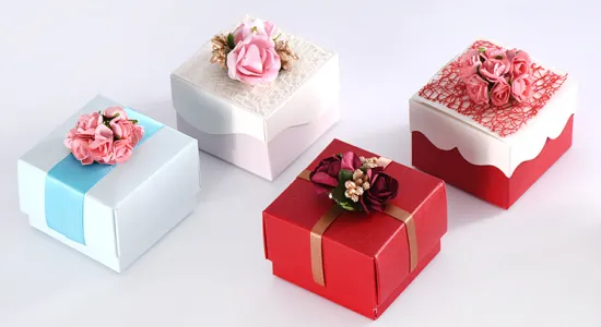 Customizable Candy Box Wedding Favors Flowders Paper Boxes