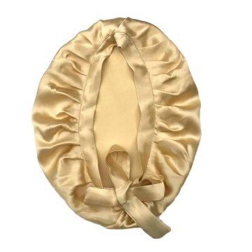 Fabricant de gros: Bonnets à 100% en satin pour les cheveux bouclés - Cassin en soie endormi avec des bandes de cravate pour femmes