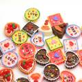 Harz Bunte Kuchen Handwerk Flatback Cabochon Scrapbooking Dekorationen Fit Haarspangen Verzierungen Perlen Diy