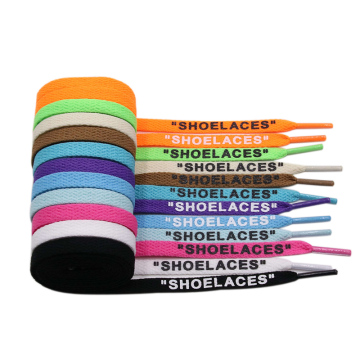 8mm Double Sided Printed SHOELACES Black White Lacet Joint Shoelace for Flat Shoes