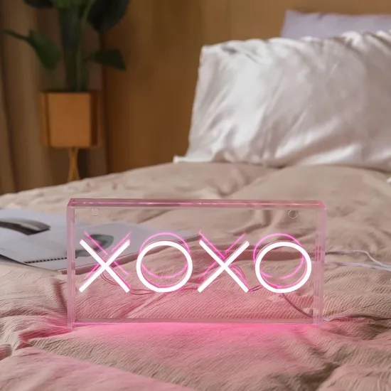 GOLDMORE1 3D Art Neon Light for Valentine's Day Wall and Desk Decor
