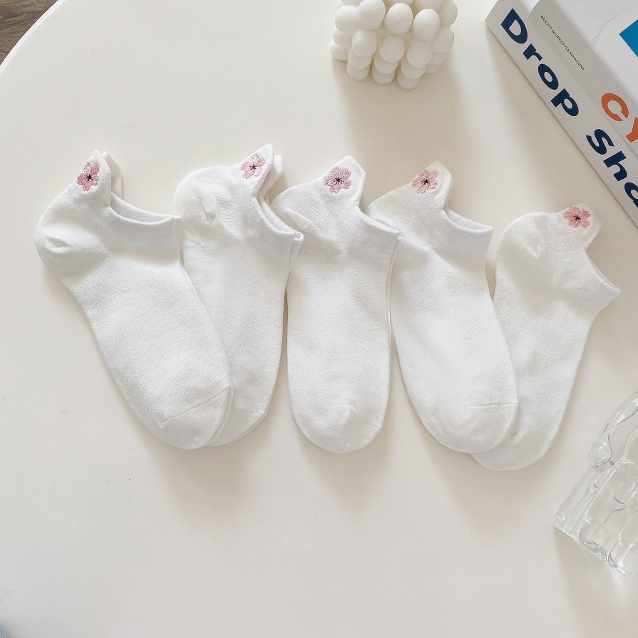 Cherry Blossom mesh boat medyas