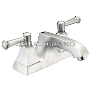 High Quality Dual Handle Brass Basin Mixer, Polish and Nickle Brushed