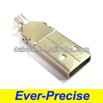 Micro usb A type male smt connector