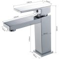 Grifo monomando para lavabo + grifo para bidé Juego completo de mezclador de baño acabado cromado