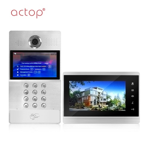 TCP/IP Video Pintu Telepon Apartemen Sistem Interkom Video