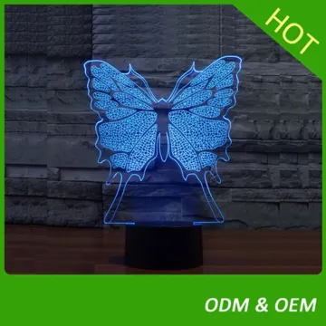 3d effect illusion led lamp house deco light visual projector with touch button ABS base led night light