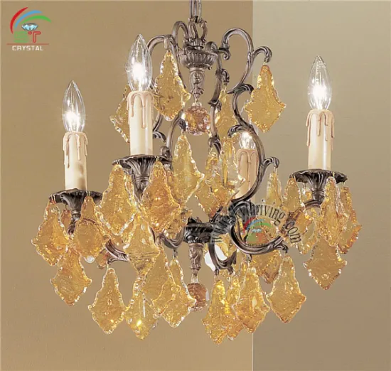 MINI ANTIQUE BRASS CHAMPAGNE & CRYSTALS HANGING PENDANT CEILING LIGHT CHANDELIER