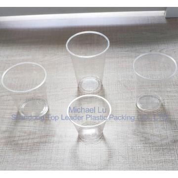 Clear PET cups with lids for cold drink