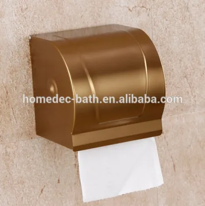 Aluminum antique toilet tissue paper holder box