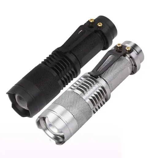 Wholesale Powerful Q5 Aluminum Flashlights with LED, Mini Pocket Zoom Function - Ideal for Outdoor Camping