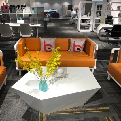 Orange Leather Royal sofa