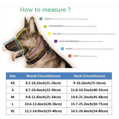 Muzzle de chien maillé avec sangle aérienne