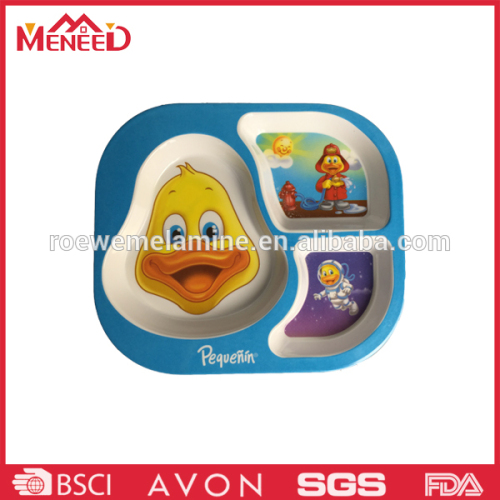 Children loving items hot sale plate with 3 compartment