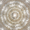 Hotel lobbly pillar white glass ceiling light chandelier