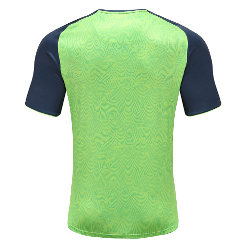 T-shirt personalizada de rugby com ajuste a seco masculino