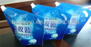 laundry detergent plastic packaging bag