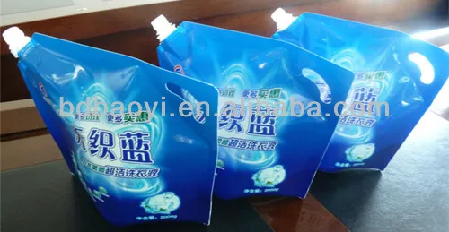 laundry detergent plastic packaging bag