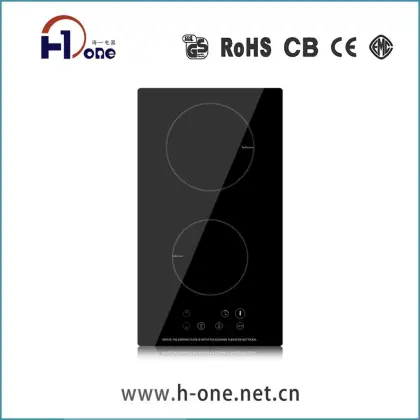 Two burner induction hob with smart control panel, cooker induction